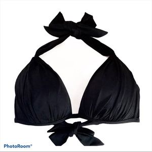 Kenneth Cole New York Black Wireless Plunge Bikini Top - 32D